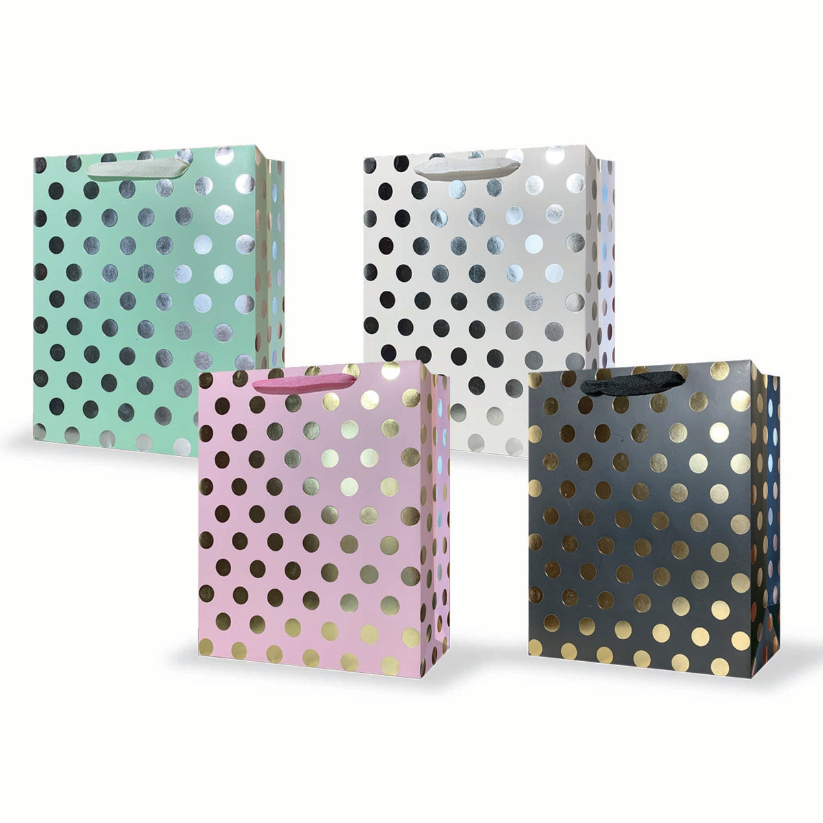 A-LINE Gift Wrap & Bags Large Polka Dot Gift Bag, Assortment, 1 Count 882636588967