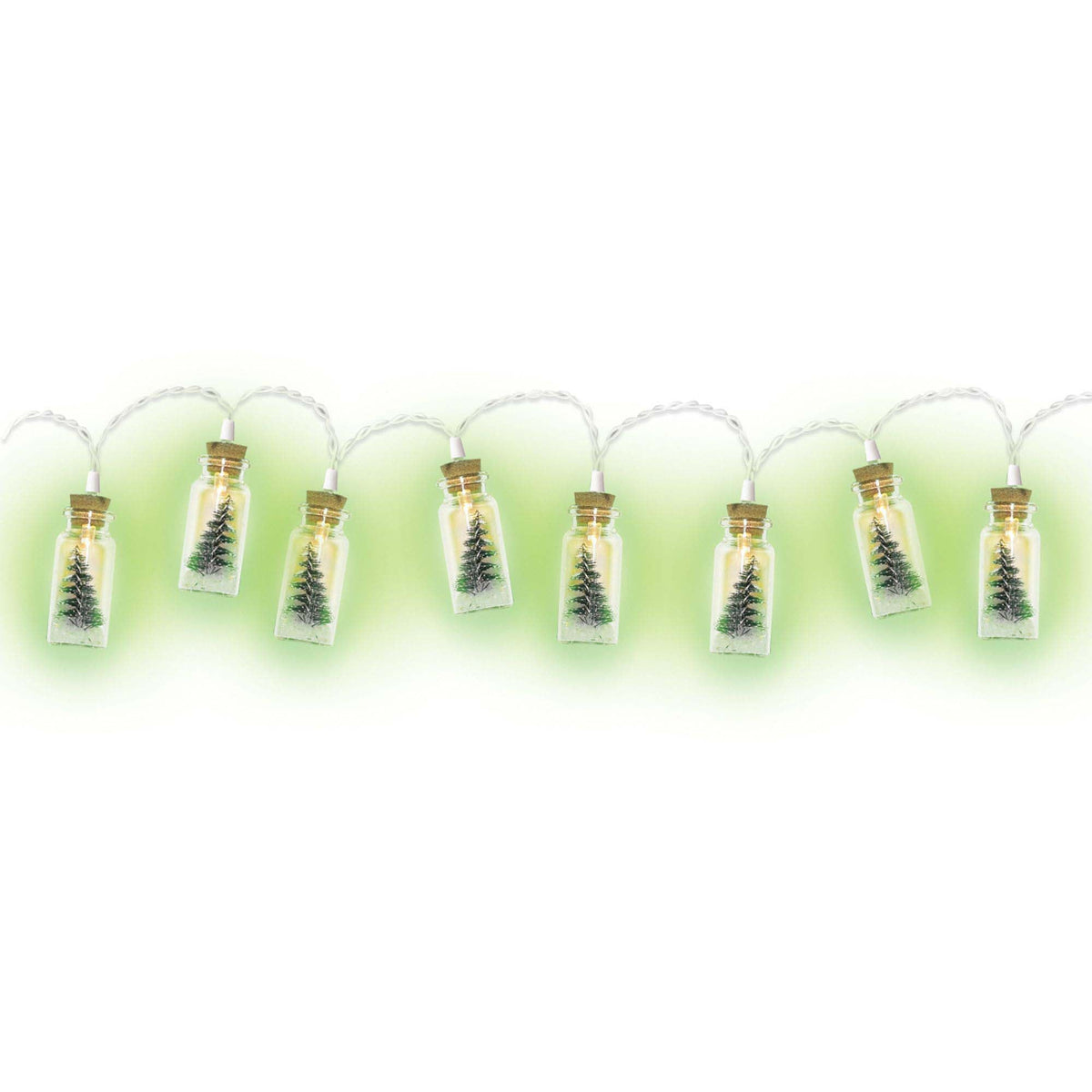 AMSCAN CA Christmas Christmas Tree In Glass Bottle String Light Set, 1 Count