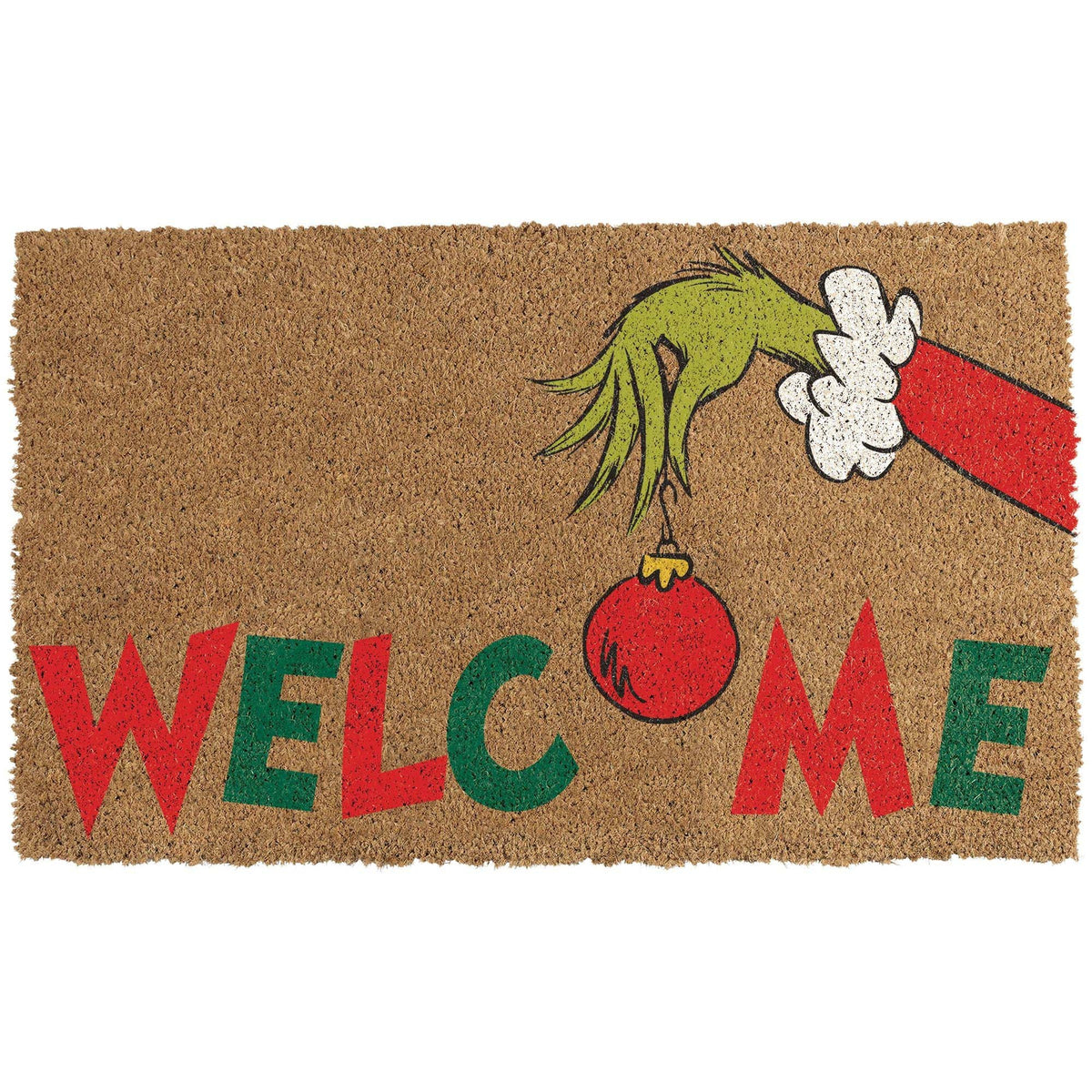 AMSCAN CA Christmas The Grinch Doormat Decoration, 17 x 29 Inches, 1 Count