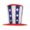 AMSCAN CA Costume Accessories Patriotic Oversized Top Hat for Adults 013051812188