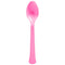 AMSCAN CA Disposable-Plasticware Bright Pink Plastic Spoons, 20 Count 192937434888