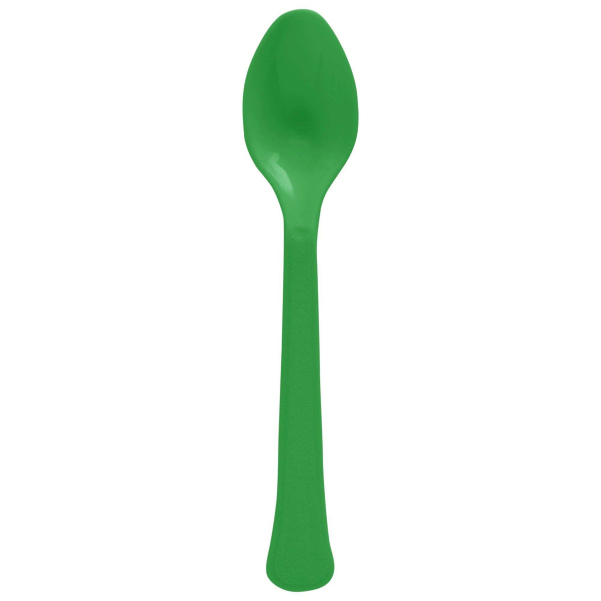 AMSCAN CA Disposable-Plasticware Festive Green Plastic Spoons, 20 Count