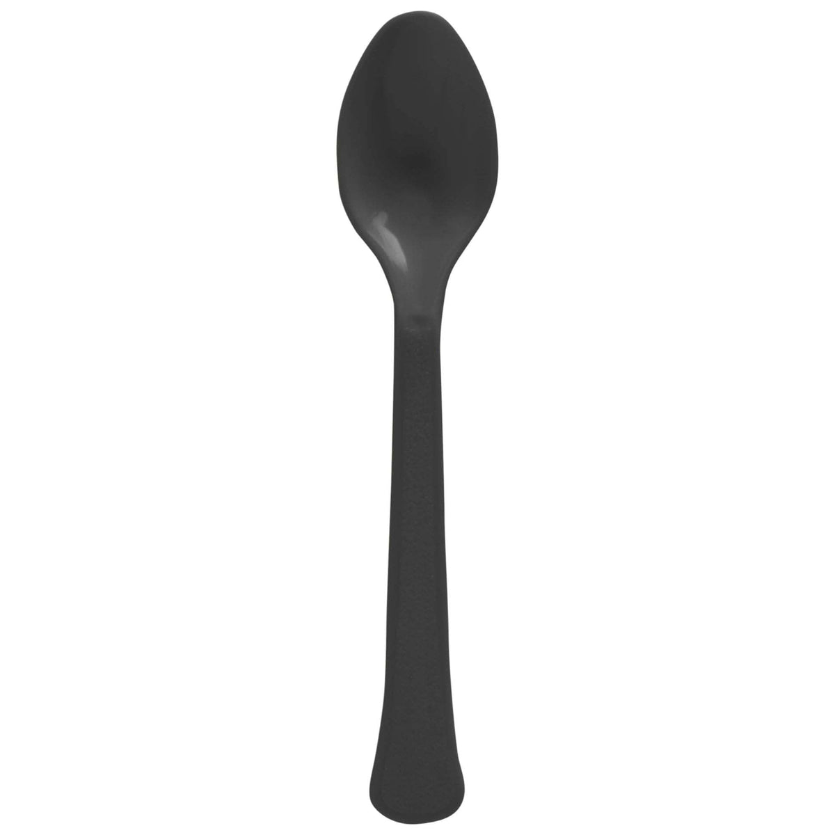 AMSCAN CA Disposable-Plasticware Jet Black Plastic Spoons, 20 Count 192937434871