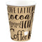 AMSCAN CA Disposable-Plasticware Kraft Paper Coffee Cups, 12 Oz, 50 Count