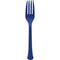 AMSCAN CA Disposable-Plasticware Navy Blue Plastic Forks, 20 Count 192937434468