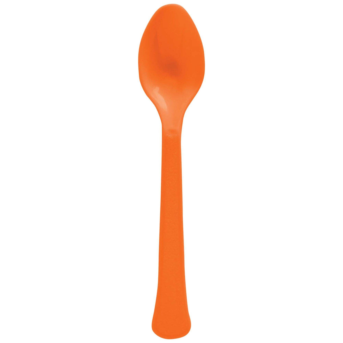 AMSCAN CA Disposable-Plasticware Orange Peel Plastic Spoons, 20 Count