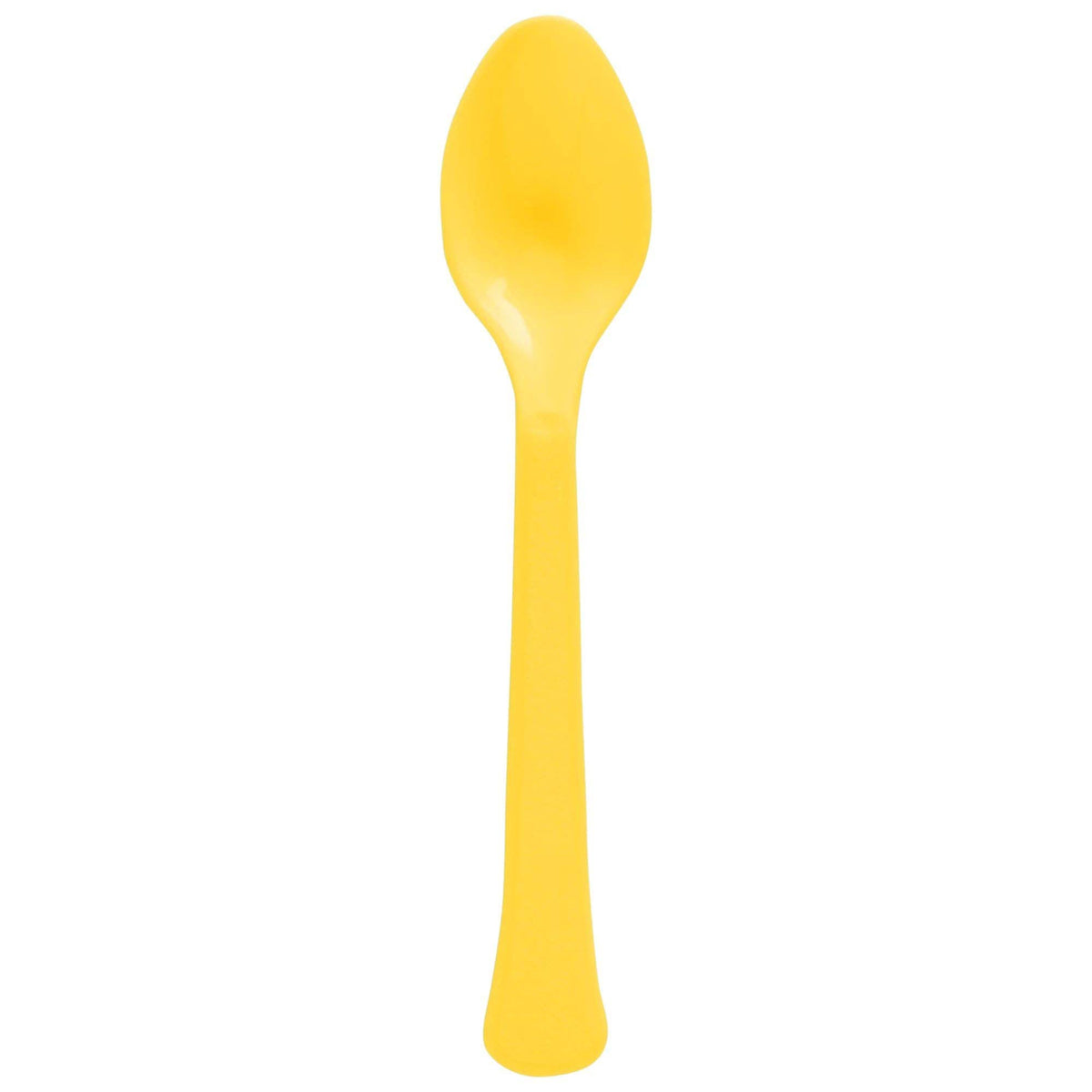 AMSCAN CA Disposable-Plasticware Sunshine Yellow Plastic Spoons, 20 Count 192937434864