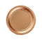 AMSCAN CA Everyday Entertaining Chrome Copper Small Round Dessert Paper Plates, 7 Inches, 8 Count