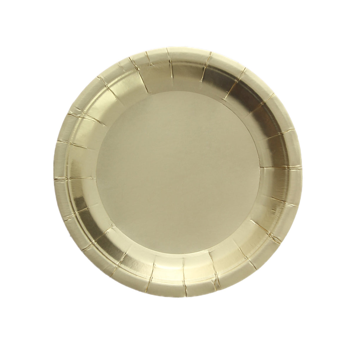 AMSCAN CA Everyday Entertaining Chrome Gold Small Round Dessert Paper Plates, 7 Inches, 8 Count 810120713076