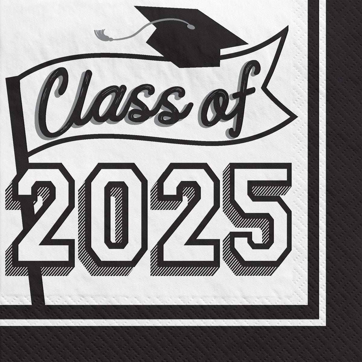 AMSCAN CA Graduation Class of 2025 Graduation Large Lunch Napkins, 40 Count 192937530283