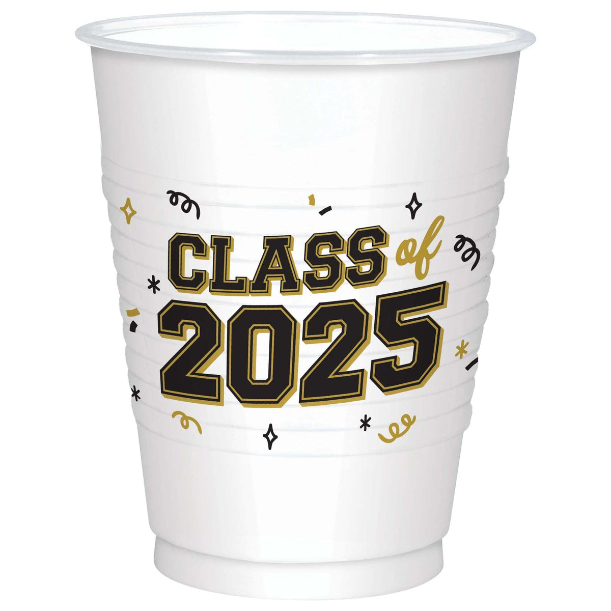 AMSCAN CA Graduation Class of 2025 Plastic Cups, 16 Oz, 25 Count 192937492987