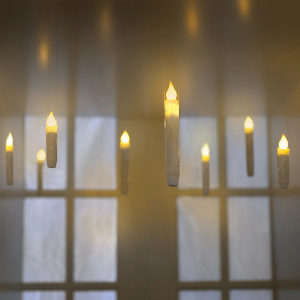 12 bougies flottantes suspendues Harry Potter lumières scintillent blanc  chaud led standard