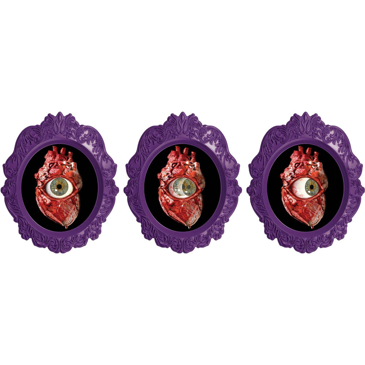 AMSCAN CA Halloween Heart Lenticular Poster, 11.5 x 9.5 Inches, 1 Count