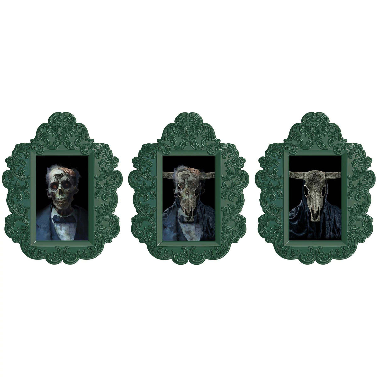 AMSCAN CA Halloween Skull Lenticular Poster, 16 x 12.5 Inches, 1 Count