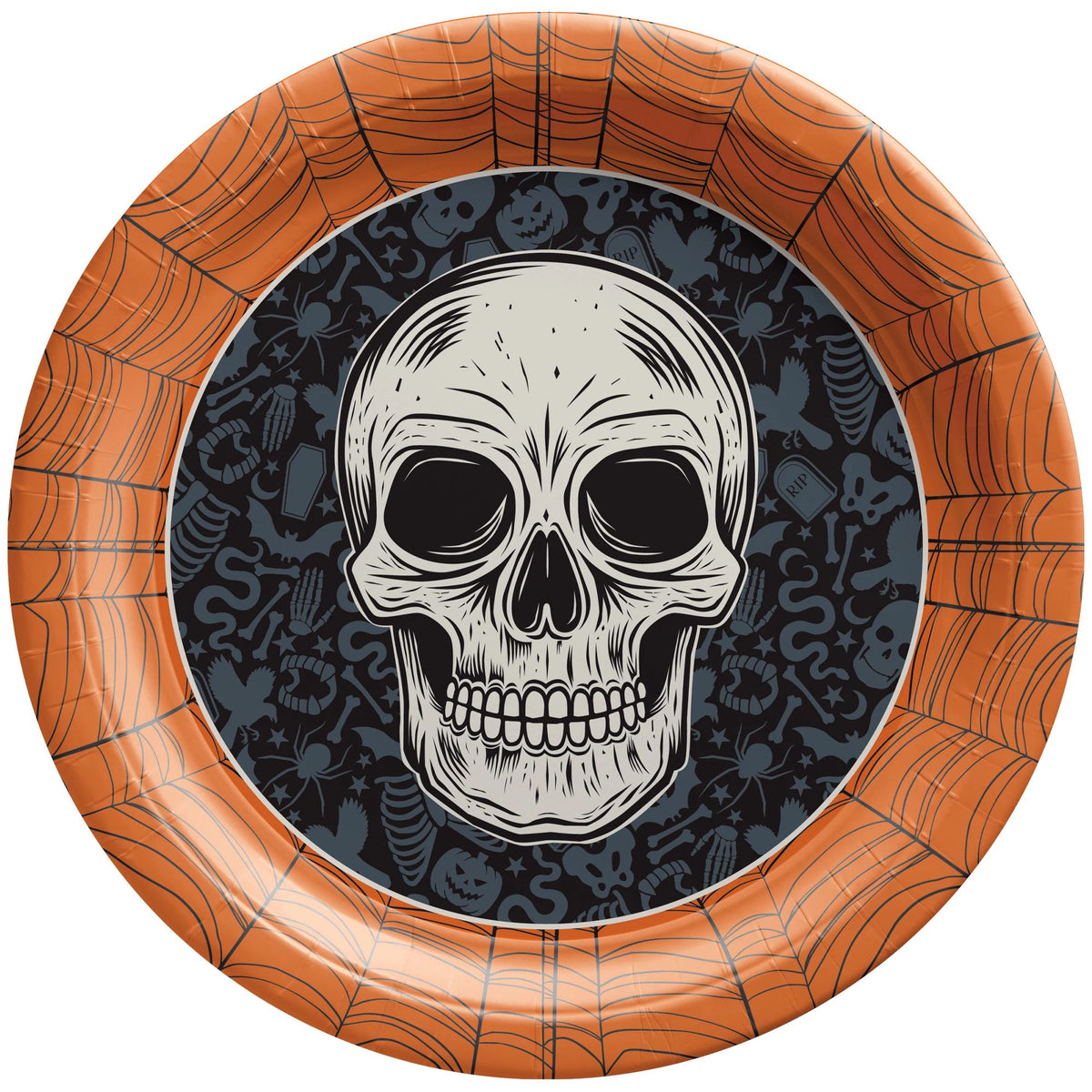 AMSCAN CA Halloween Wicked Haunting Large Round Lunch Paper Plates, 10 Inches, 20 Count