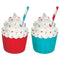 AMSCAN CA Kids Birthday Cupcake Shaped Favor Cups, 7 oz, Assortment, 1 Count