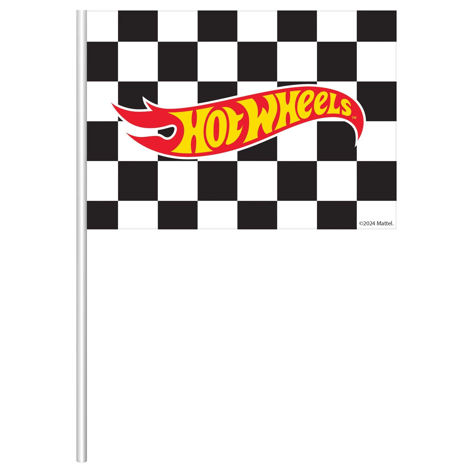 Hot Wheels Race Flag Favours, 8 Count | Party Expert