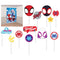 AMSCAN CA Kids Birthday Marvel Spidey and His Amazing Friends Party Scene Setter with 12 Paper Photo Props 192937343043