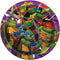 UNIQUE PARTY FAVORS Kids Birthday Ninja Turtles: Mutant Mayhem Birthday Small Round Dessert Paper Plates, 7 Inches, 8 Count