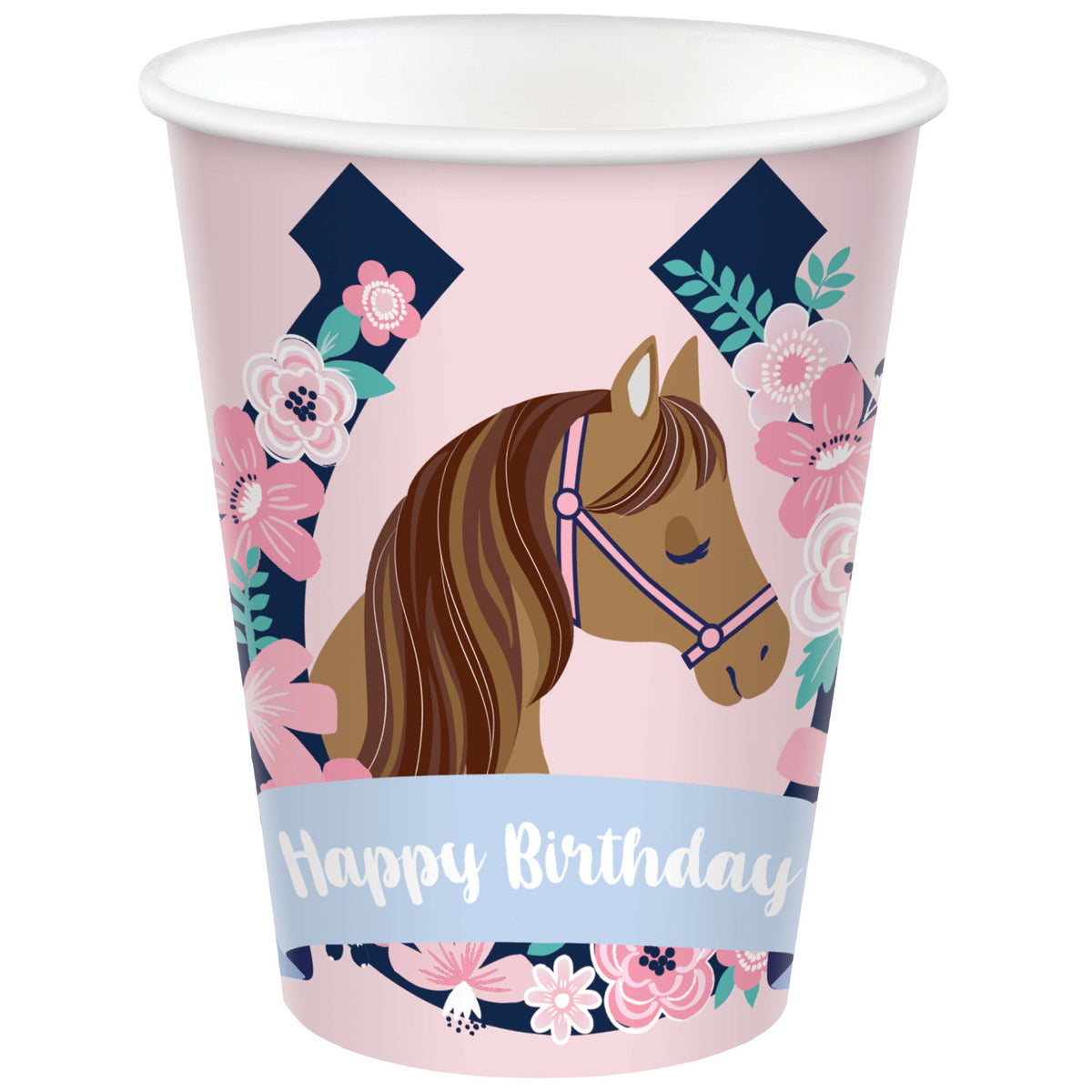 AMSCAN CA Kids Birthday Saddle Up Birthday Paper Cups , 9 oz, 8 Count 192937106457