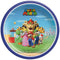 AMSCAN CA Kids Birthday Super Mario Bros Birthday Small Round Dessert Paper Plates, 7 Inches, 8 Count