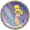 AMSCAN CA Kids Birthday Tinkerbell Birthday Large Round Lunch Paper Plates, 9 Inches, 8 Count