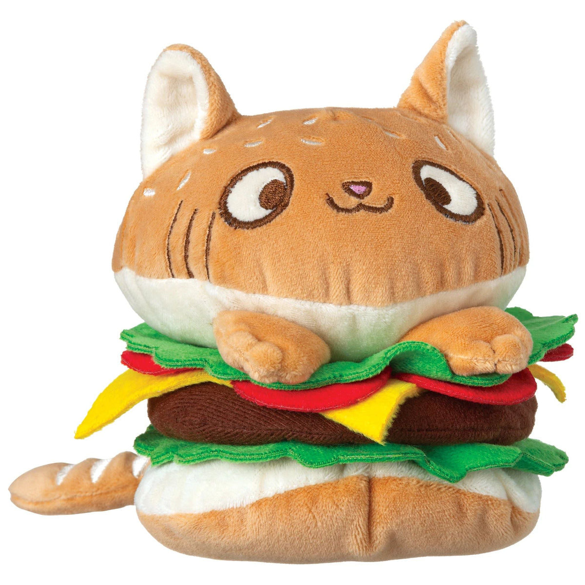 AMSCAN CA Plushes Kitty Burger Small Plush, 6 Inches, 1 Count