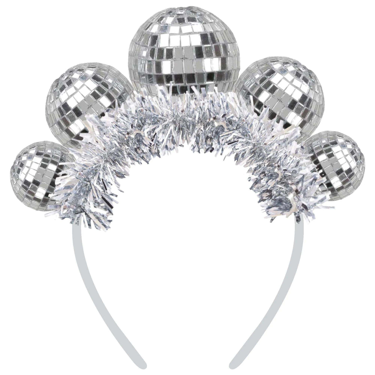 AMSCAN CA Theme Party Disco Ball Headband, 1 Count 192937465240