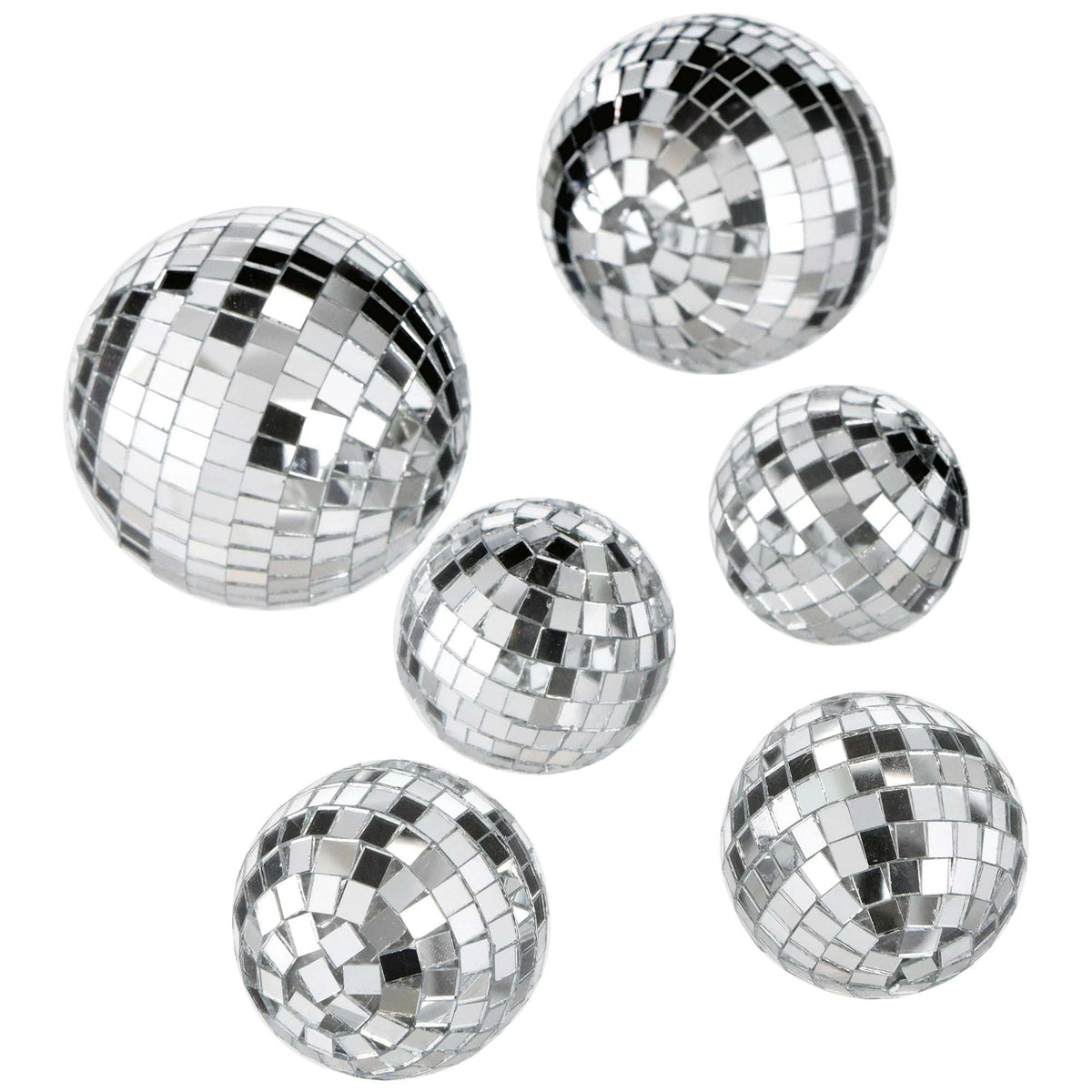 AMSCAN CA Theme Party Disco Ball Set, 6 Count 192937490358