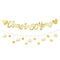 AMSCAN CA Wedding Anniversary Happy 50th Anniversary Gold Paper Banner Kit, 12 Inches, 2 Count