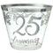 AMSCAN CA Wedding Anniversary Happy Anniversary Silver Plastic Tumblers Cups, 9 Oz, 30 Count