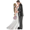 AMSCAN CA Wedding Cake Topper - Bride & Groom Bouquet 4.19 Po 013051539580