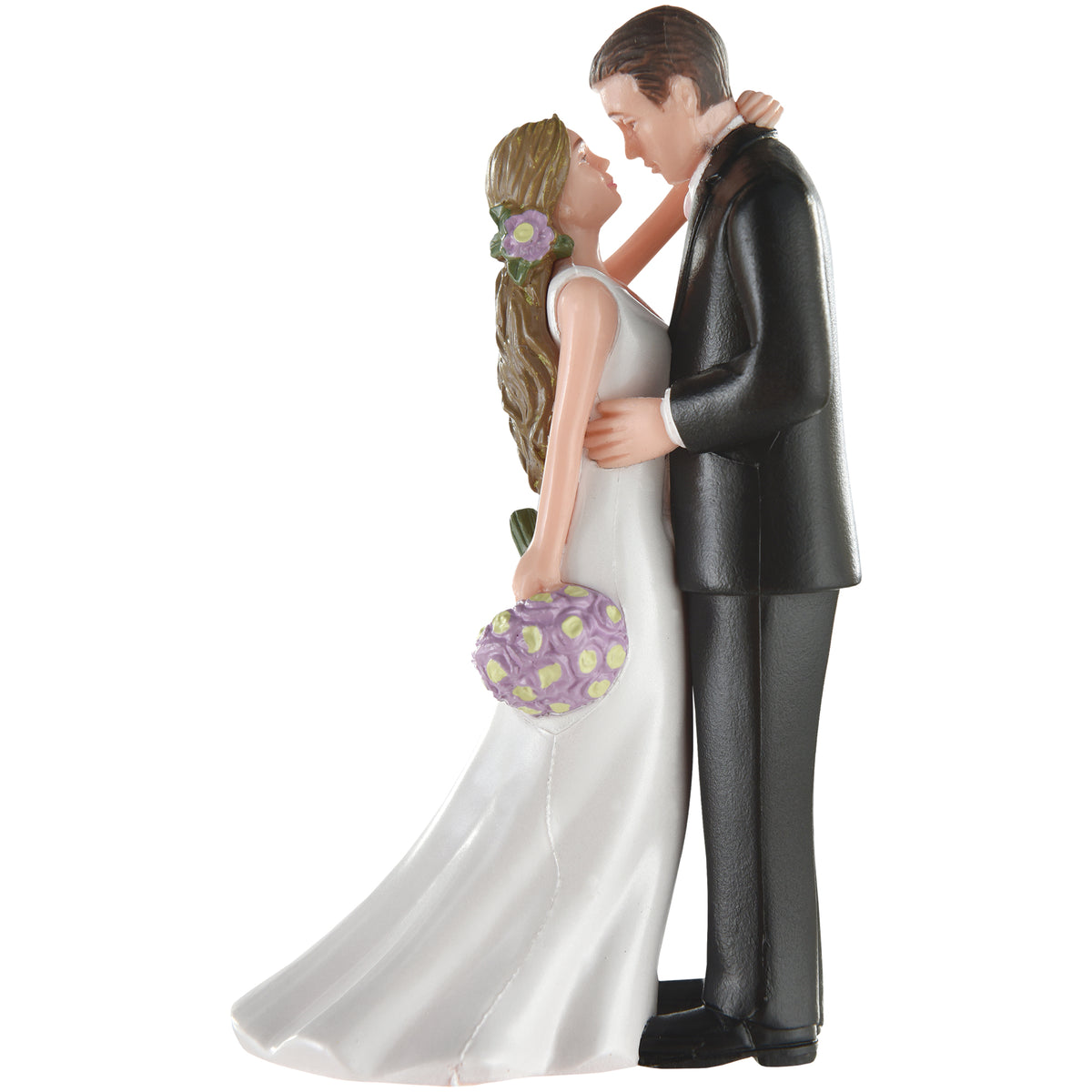 AMSCAN CA Wedding Cake Topper - Bride & Groom Bouquet 4.19 Po 013051539580