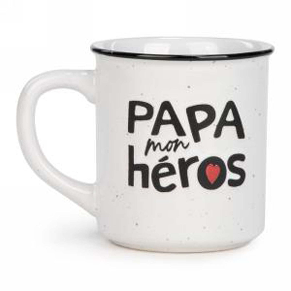 ATTITUDES IMPORT Novelties White Mug "Papa mon héros", 1 Count