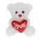 BB TOYMAKER Valentine's Day White Bear Plush with Red Heart, 5 Inches, 1 Count 606982099393