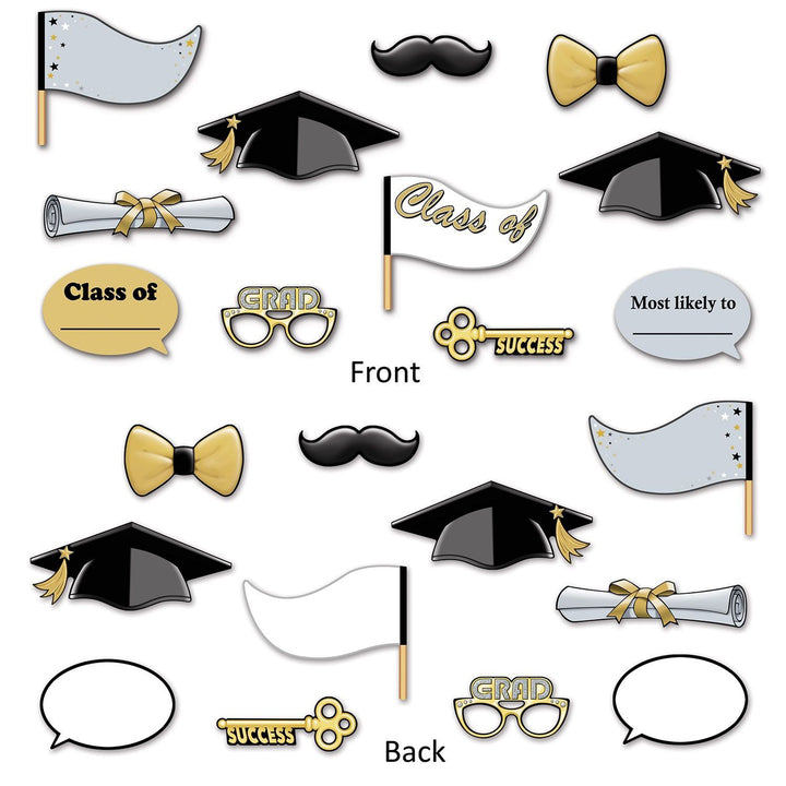 BEISTLE COMPANY Graduation Graduation Photobooth Accessories, 11 Count 034689078975