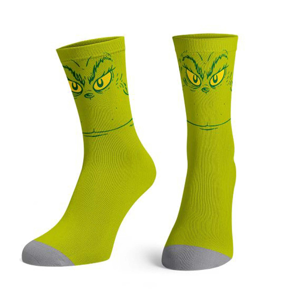 BIOWORLD Christmas The Grinch Face Crew Socks for Adult, 1 Pair 197394257049