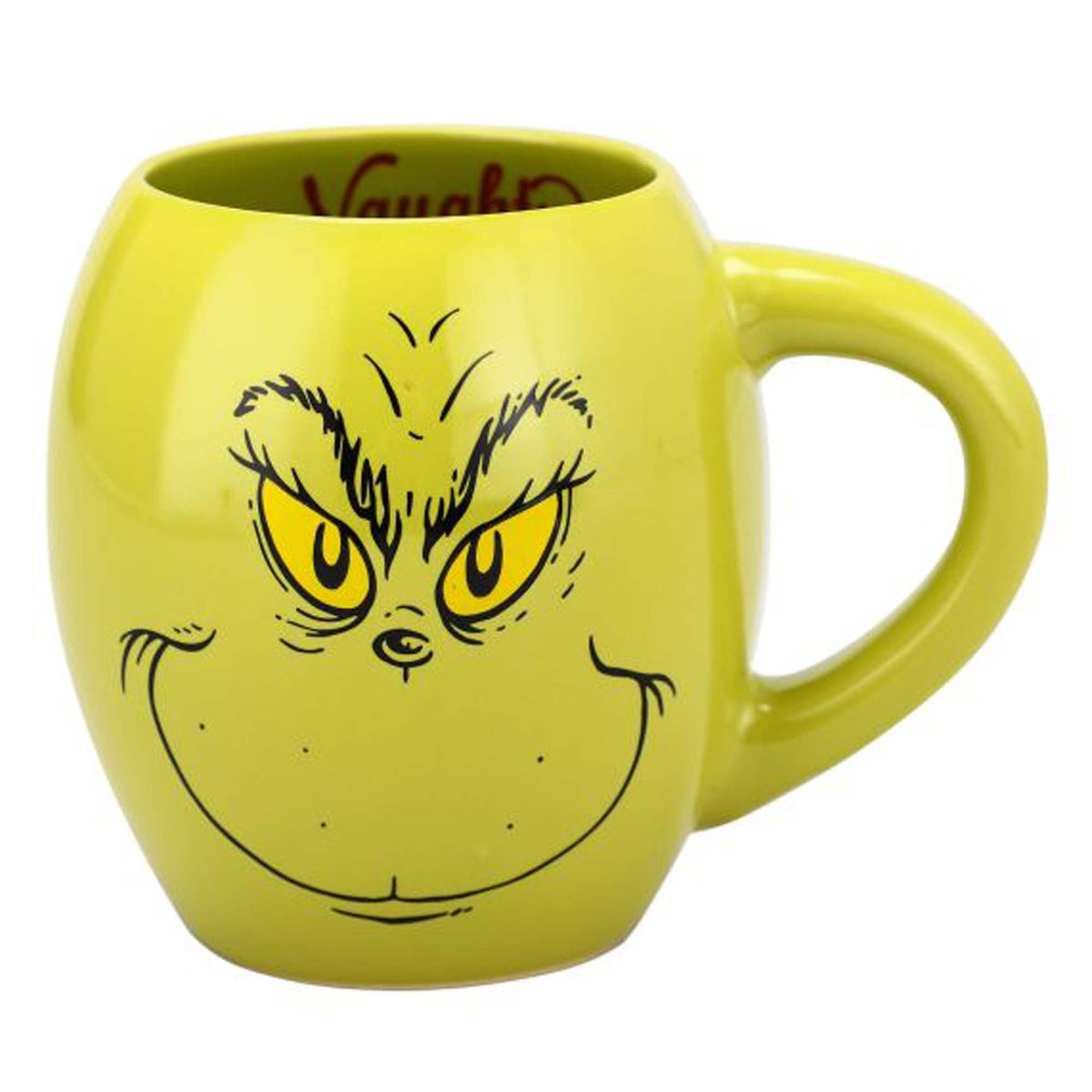 BIOWORLD Christmas The Grinch Naughty or Nice Green Ceramic Oval Mug, 18 Oz, 1 Count 196179549751