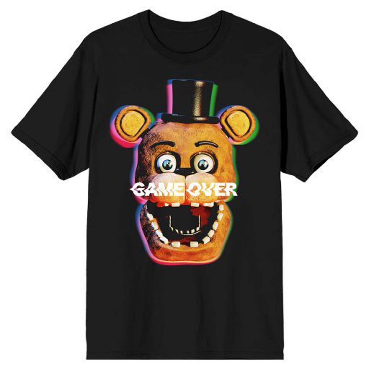 BIOWORLD Costume Accessories Freddy Fazbear Game Over T-Shirt for Adults, Five Night at Freddy's