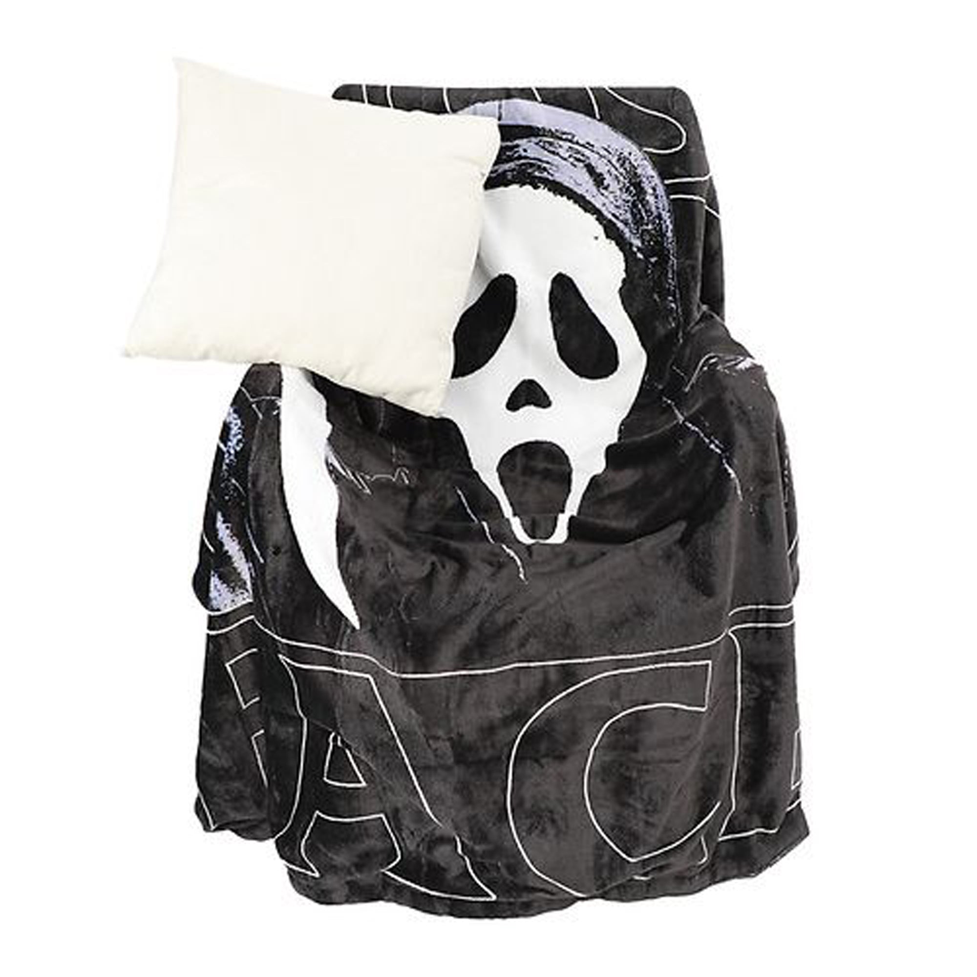 Ghost Face Throw Blanket Scream Black Party Expert