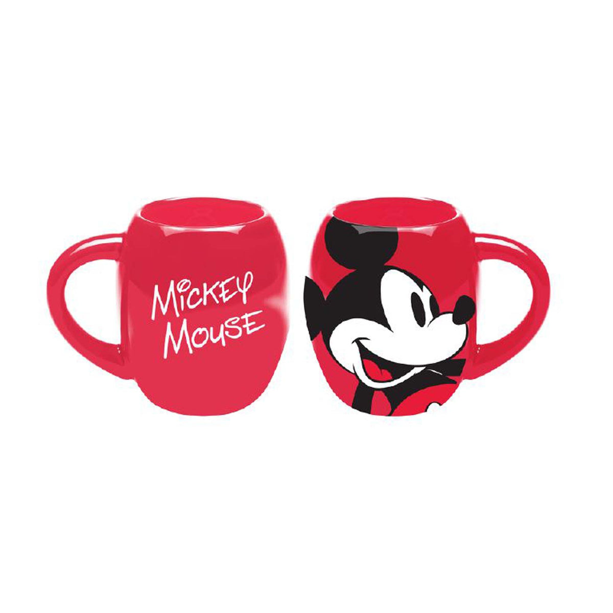 BIOWORLD Kids Birthday Mickey Mouse Red Ceramic Oval Mug, Disney, 18 Oz, 1 Count 733966090470