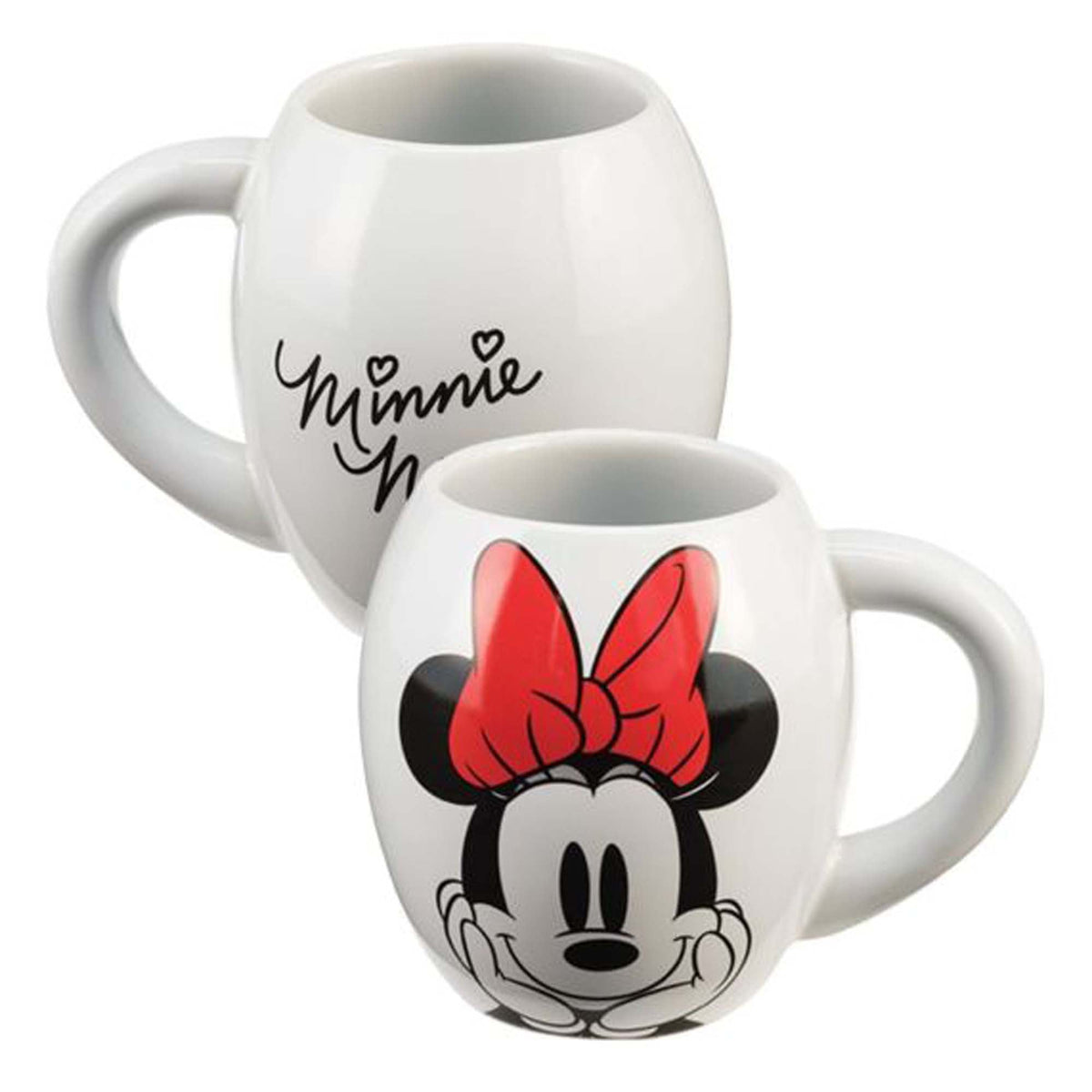 BIOWORLD Kids Birthday Minnie Mouse White Ceramic Oval Mug, Disney, 18 Oz, 1 Count 733966090487