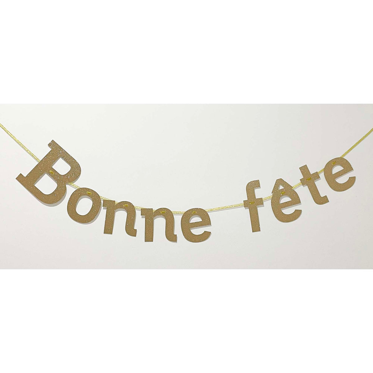 BK-Cowry Ningbo Trading CO Ltd General Birthday Gold "Bonne Fête" Letter Banner, 94 Inches, 1 Count