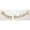 BK-Cowry Ningbo Trading CO Ltd General Birthday Gold Happy Birthday Letter Banner, 94 Inches, 1 Count