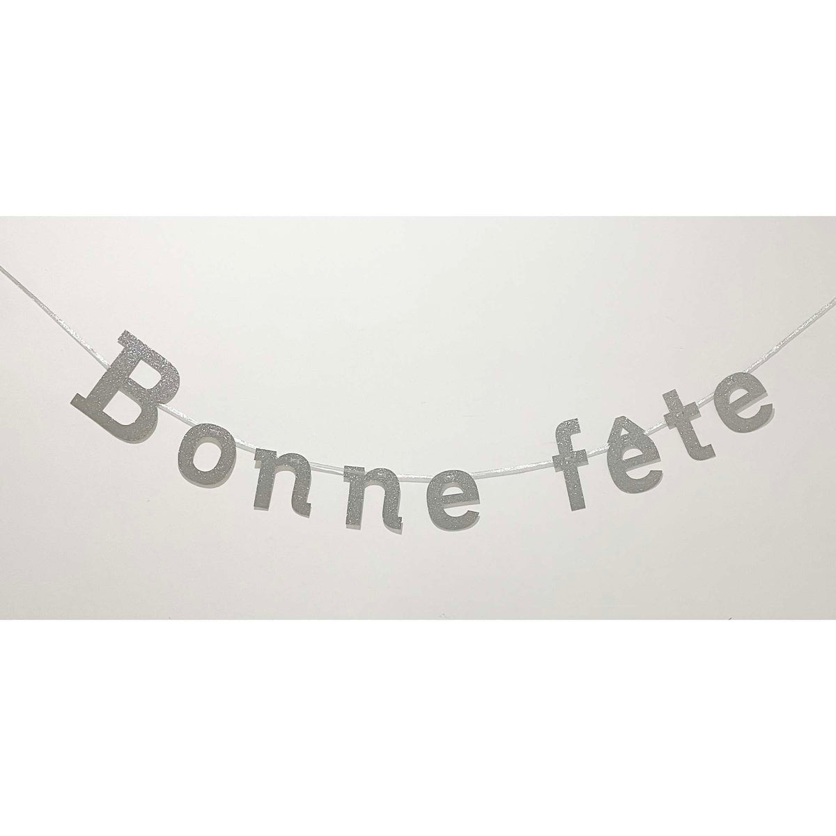 BK-Cowry Ningbo Trading CO Ltd General Birthday Silver "Bonne Fête" Letter Banner, 94 Inches, 1 Count 810120711287