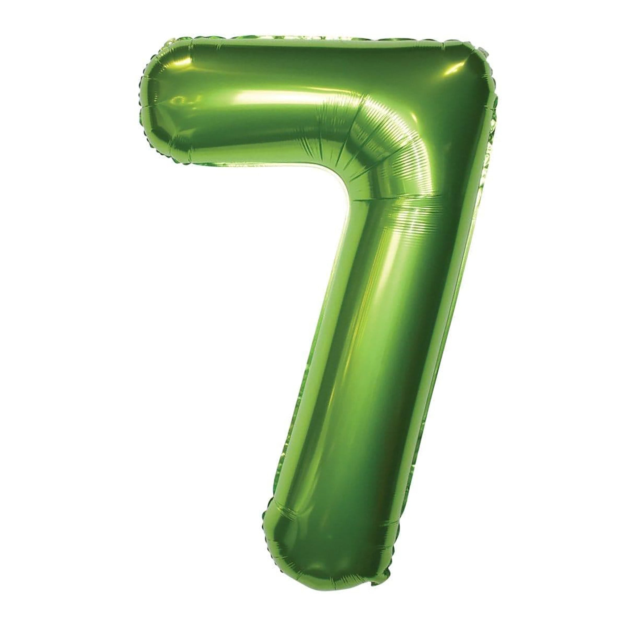 Lime Green Number 7 Supershape Foil Balloon, 40 Inches | Party Expert