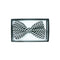 BUY4STORE Costume Accessories Black and white striped bow tie 410000989494