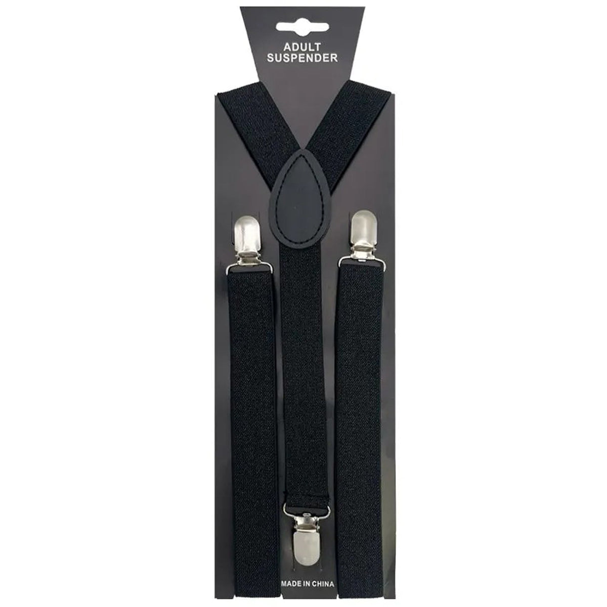 BUY4STORE Costume Accessories Black glitter suspenders for adults 410000989661