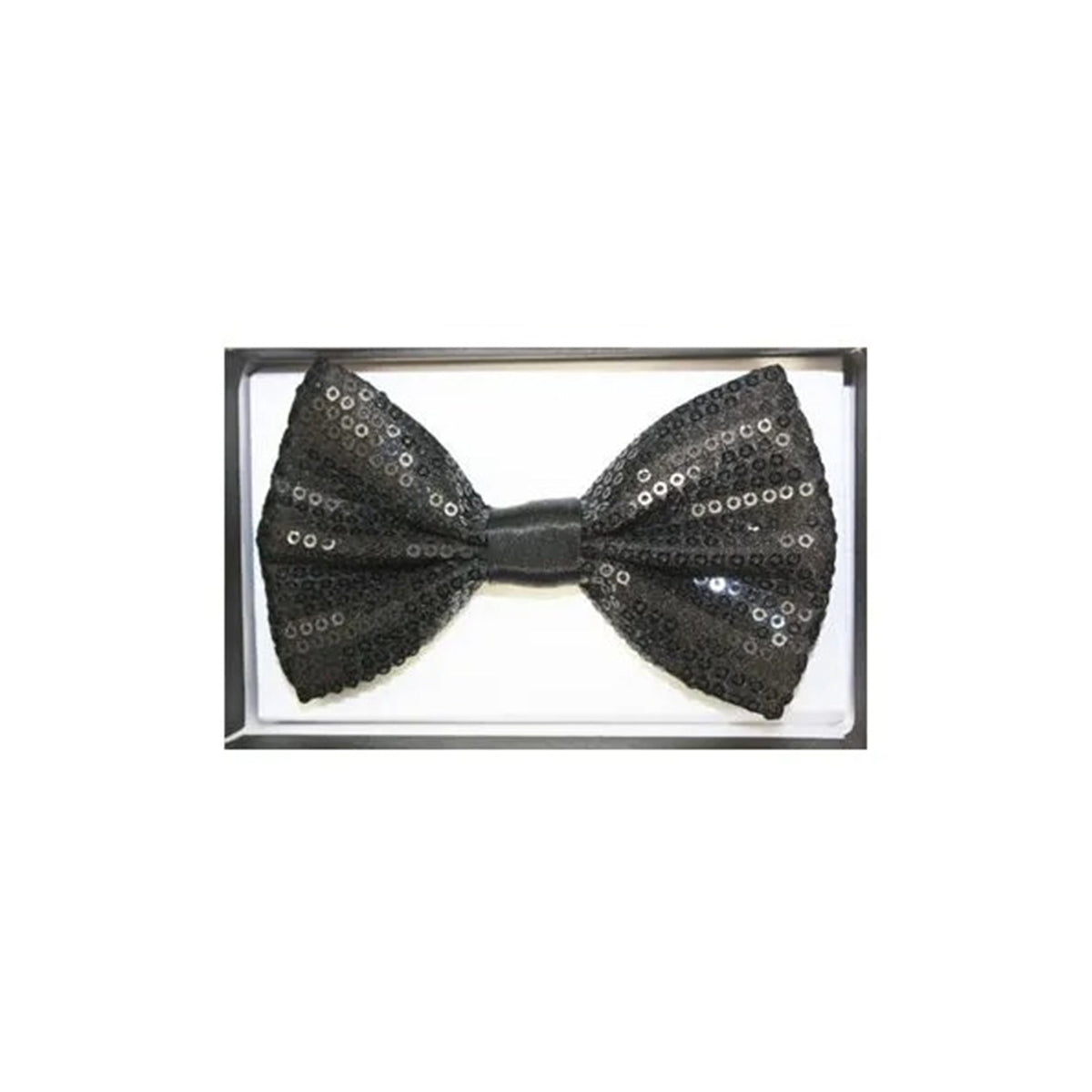 BUY4STORE Costume Accessories Black sequin bow tie 410000989456