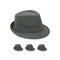 BUY4STORE Costume Accessories Grey & white striped fedora hat for adults 410000989401